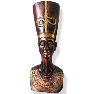 Egyptian Pharaoh Queen Nefertiti Statue Décor 18 inch (15 cm) 15KG Wooden Hand Made
